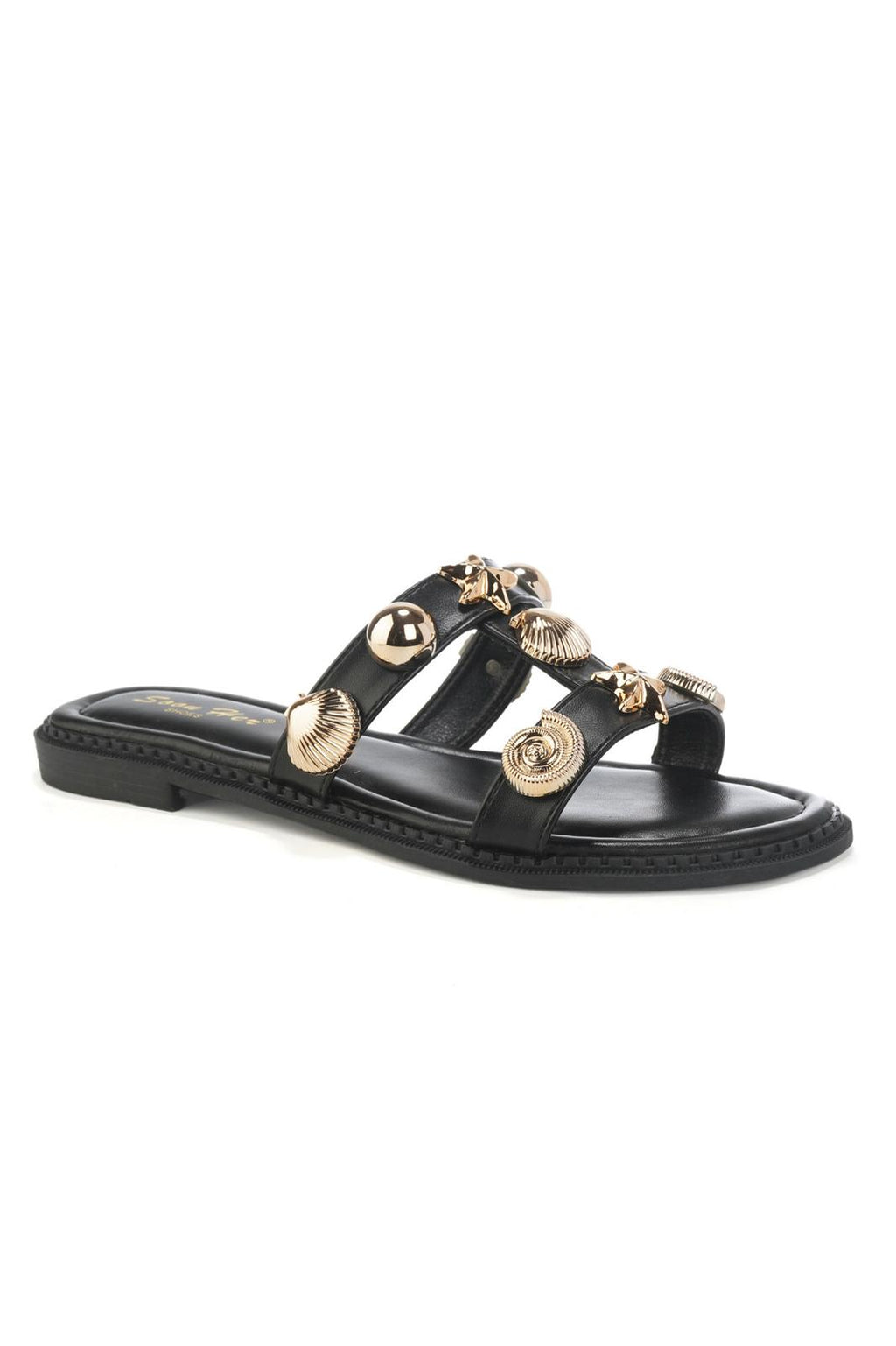 Mules plates coquillage - Perla