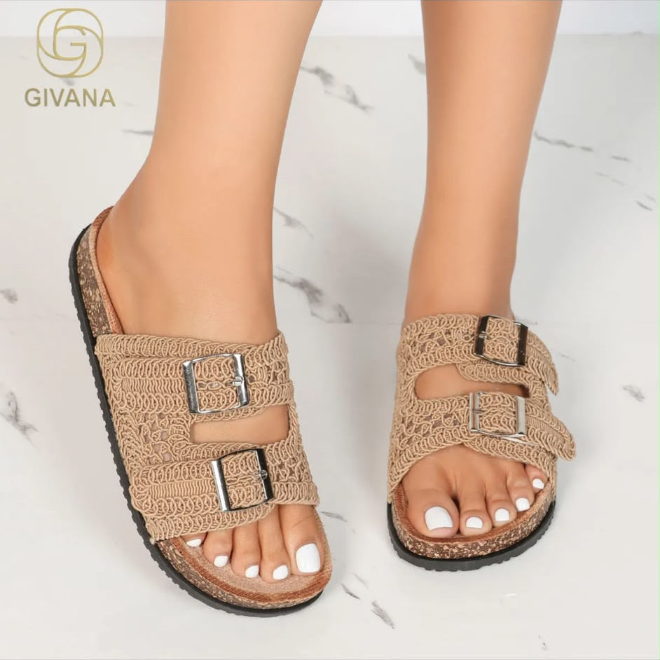 Sandales Tressées Beige - Camille