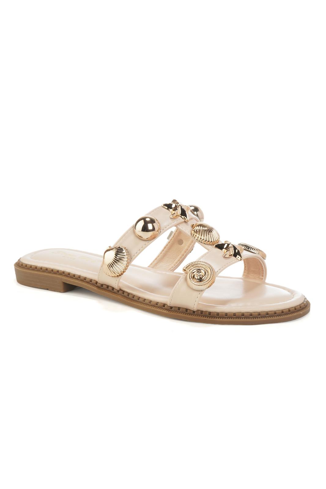 Mules plates coquillage - Perla