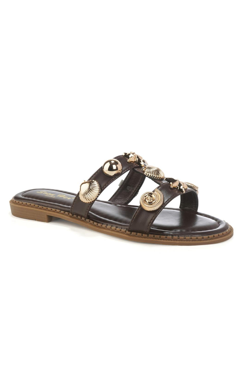 Mules plates coquillage - Perla