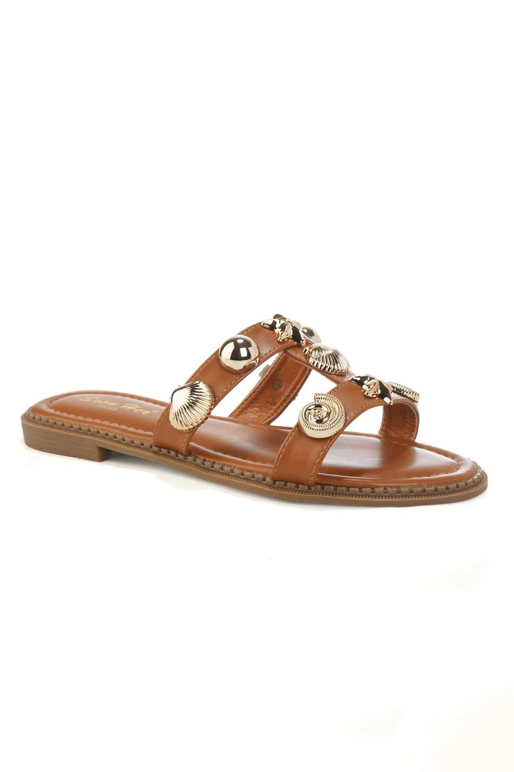 Mules plates coquillage - Perla